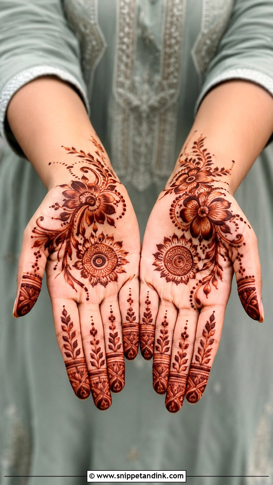 Simple Half Hand Mehndi Design - Snippet and Ink - 35 New Simple Mehndi Designs