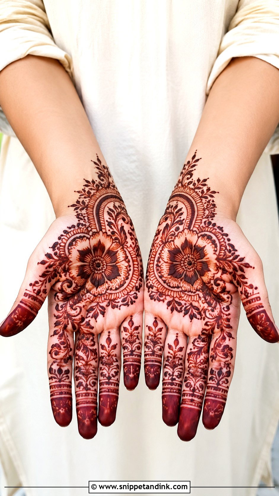 Simple Half Hand Mehndi Design - Snippet and Ink - 35 Simple Mehndi Design Ideas