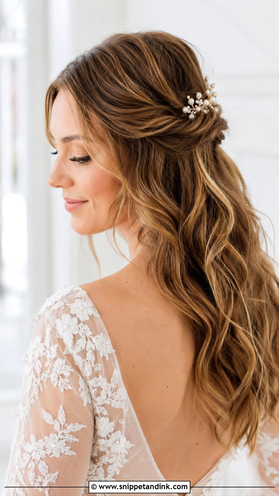 Simple Half Up Wedding Updo - Snippet and Ink - 15 Simple Updo for Wedding Ideas
