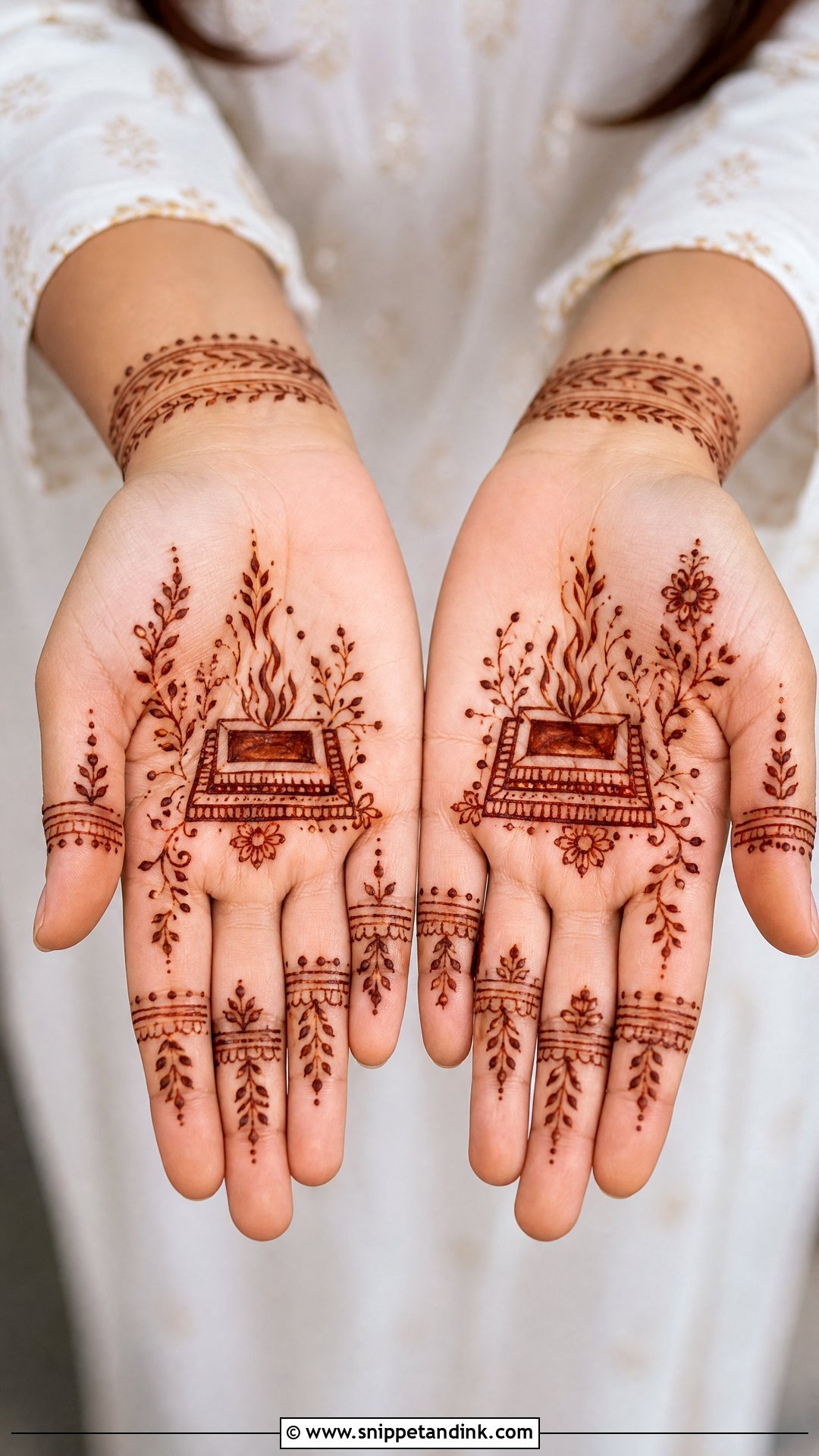 Simple Havan Kund Mehndi Design - Snippet and Ink - 20 Havan Kund Mehndi Design Ideas