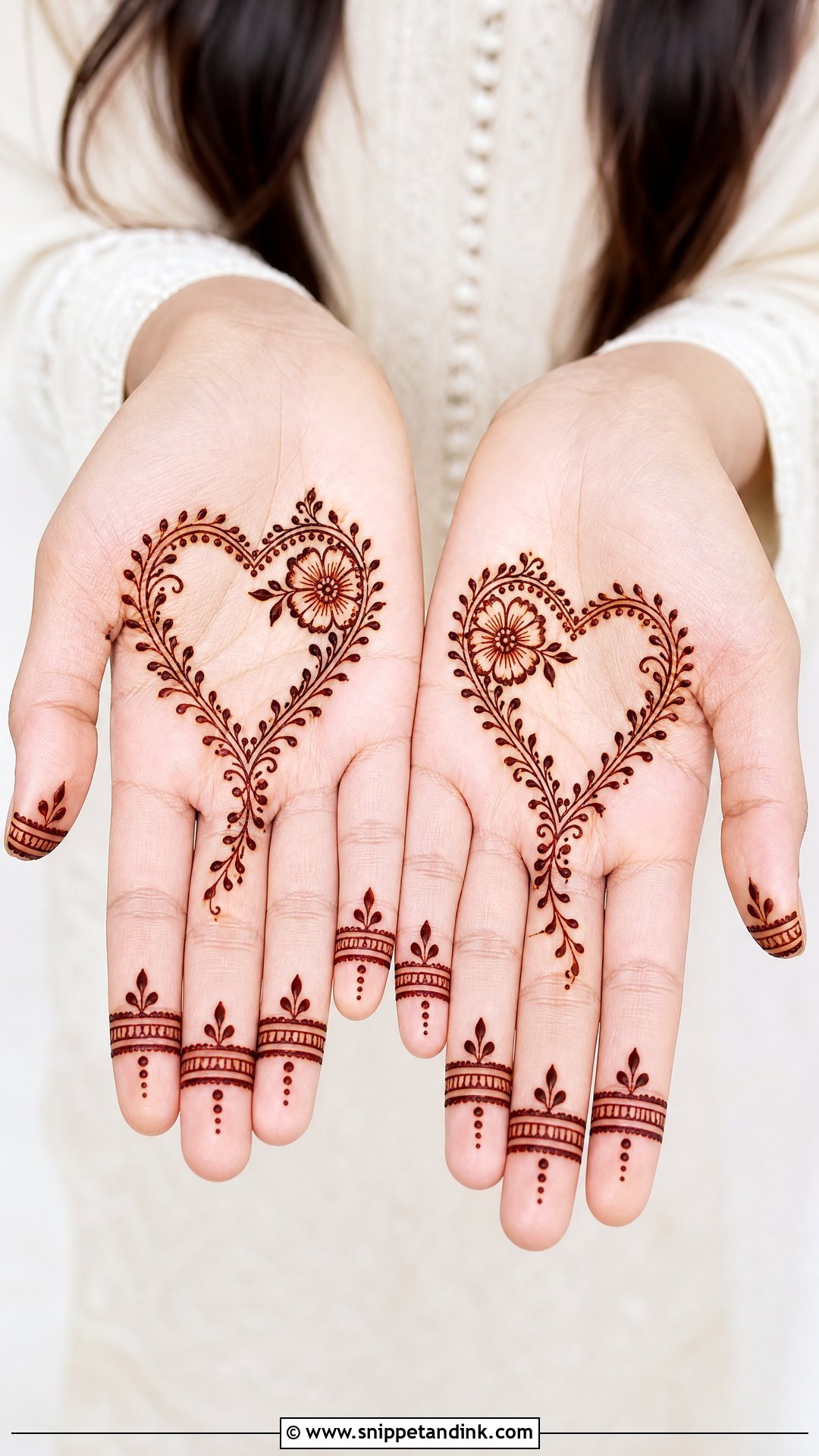 Simple Heart Mehndi Design - Snippet and Ink - 35 Very Simple Mehndi Designs