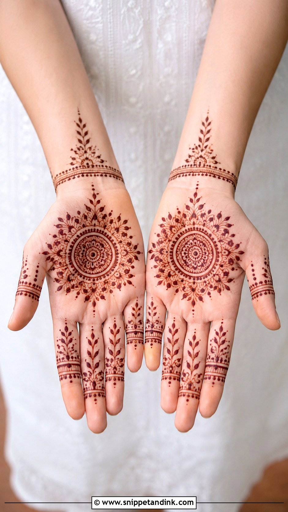 Simple Henna Mehndi Design For Front Hand - Snippet and Ink - 30 Henna Mehndi Designs