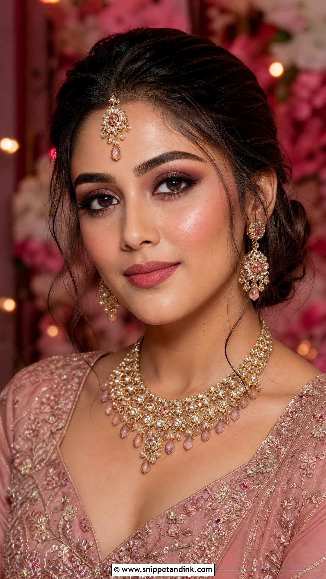 Simple Indian Bridal Look With Soft Smokey Eyes - Snippet and Ink - 20 Simple Indian Bridal Look Ideas