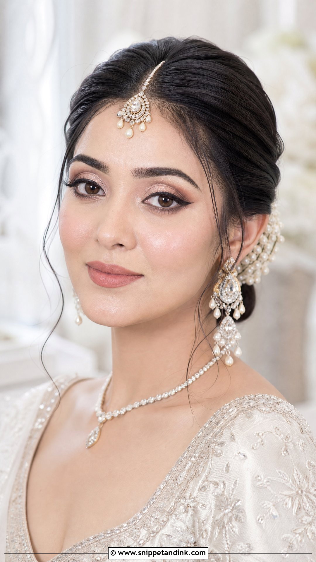 Simple Indian Bridal Makeup With Champagne Eyes - Snippet and Ink - 20 Simple Indian Bridal Makeup Ideas