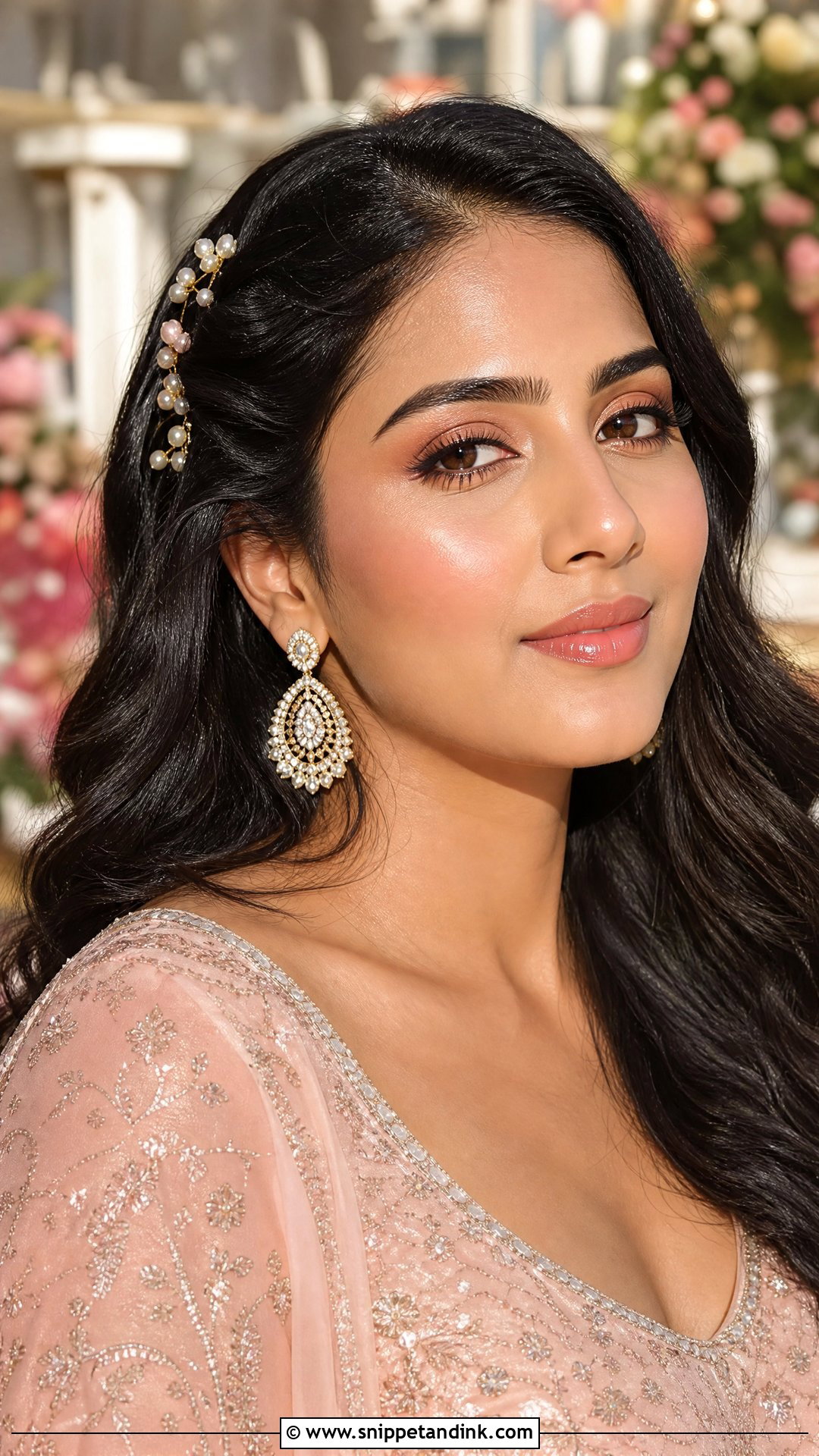 Simple Indian Bridal Makeup With Dewy Skin - Snippet and Ink - 20 Simple Indian Bridal Makeup Ideas