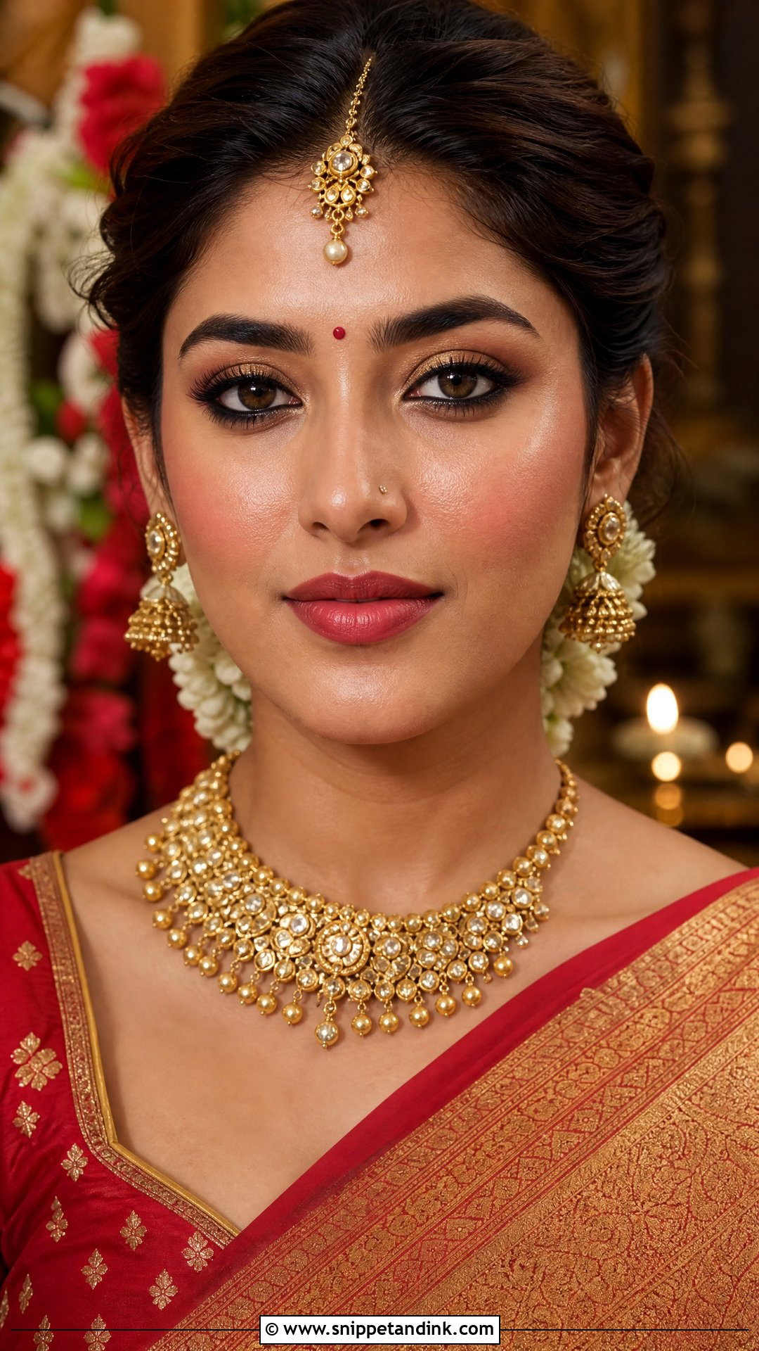 Simple Indian Bridal Makeup With Kohl Eyes - Snippet and Ink - 20 Simple Indian Bridal Makeup Ideas