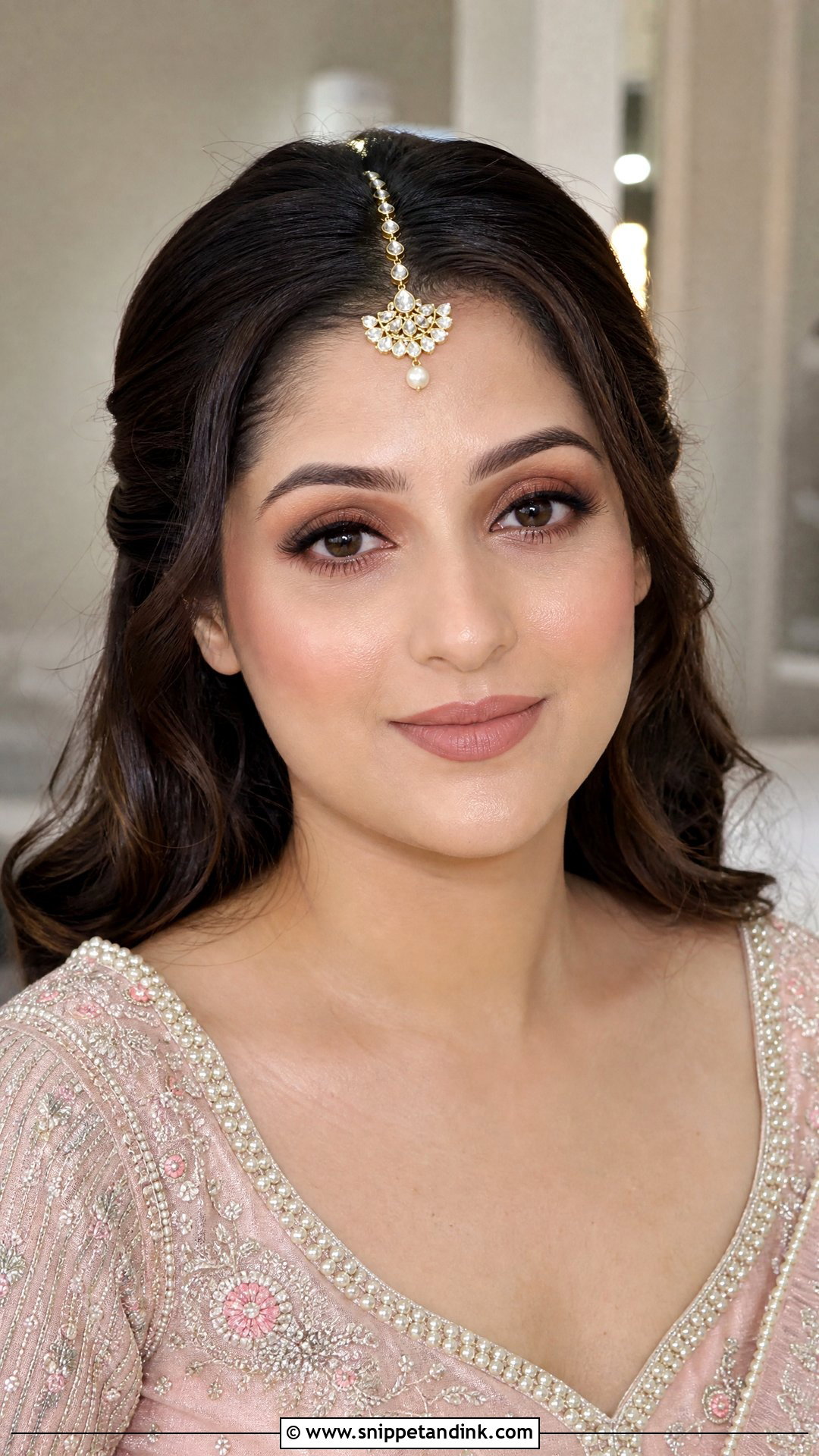 Simple Indian Bridal Makeup With Nude Lip - Snippet and Ink - 20 Simple Indian Bridal Makeup Ideas