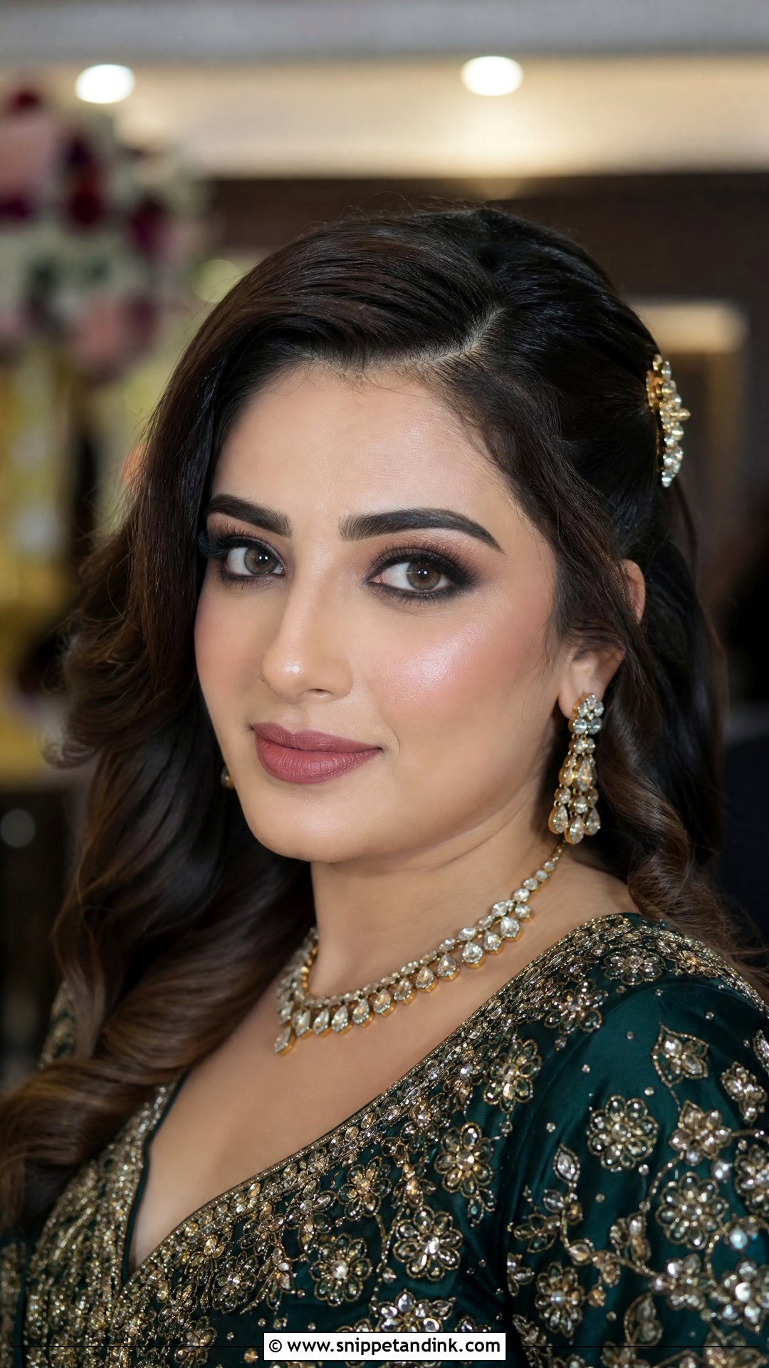Simple Indian Bridal Makeup With Soft Smokey Eyes - Snippet and Ink - 20 Simple Indian Bridal Makeup Ideas