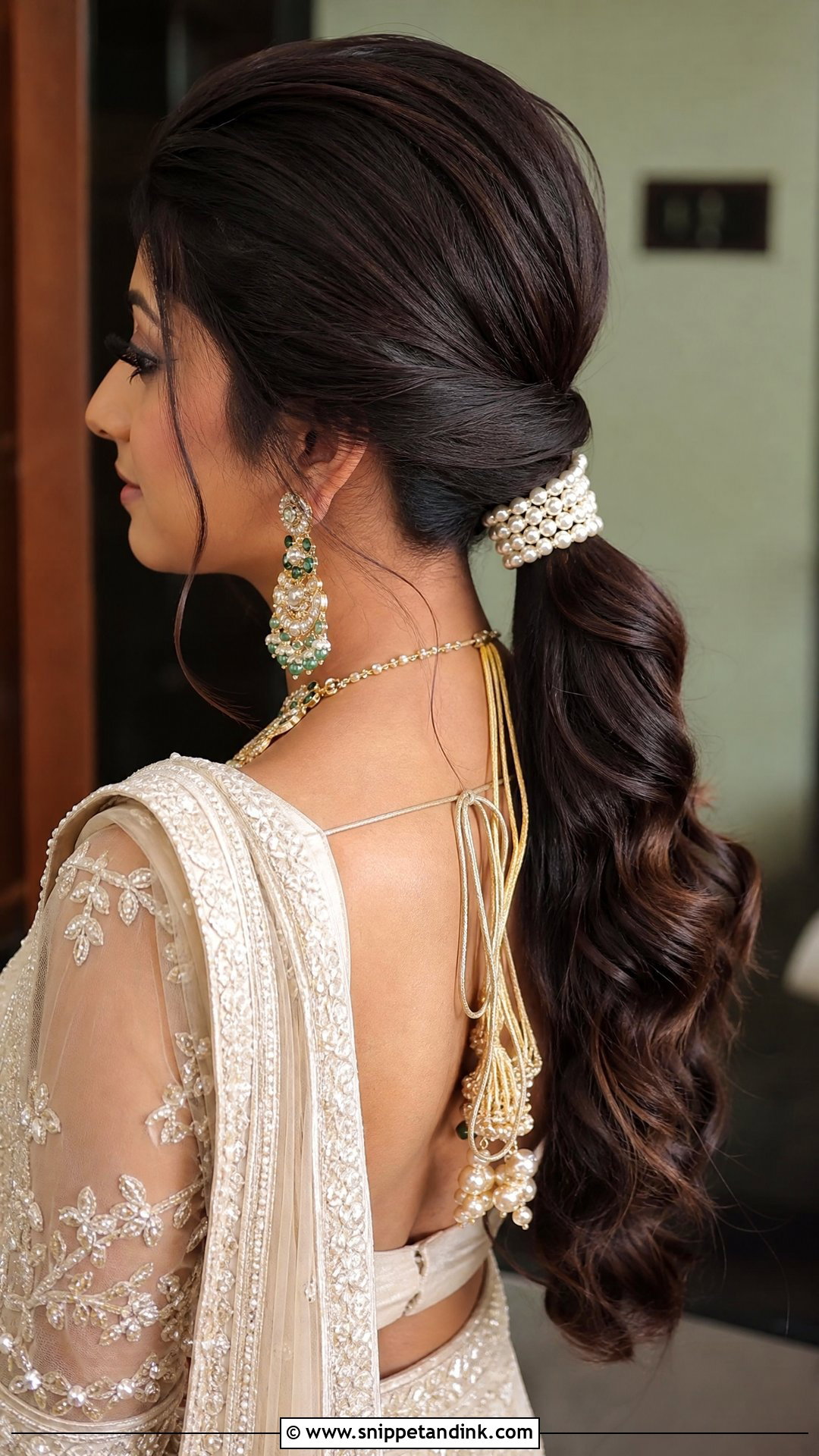 Simple Indian Bridal Ponytail - Snippet and Ink - 20 Simple Indian Bridal Hairstyles