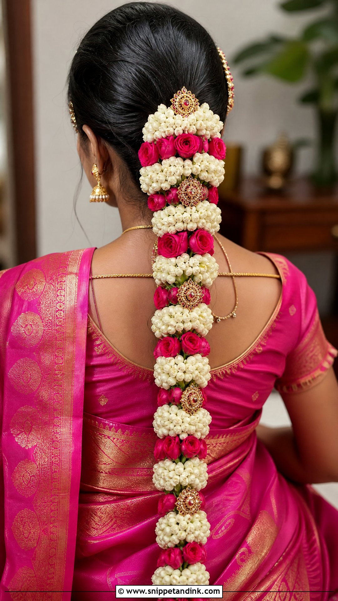 Simple Indian Bridal Poola Jada - Snippet and Ink - 20 Simple Indian Bridal Hairstyles
