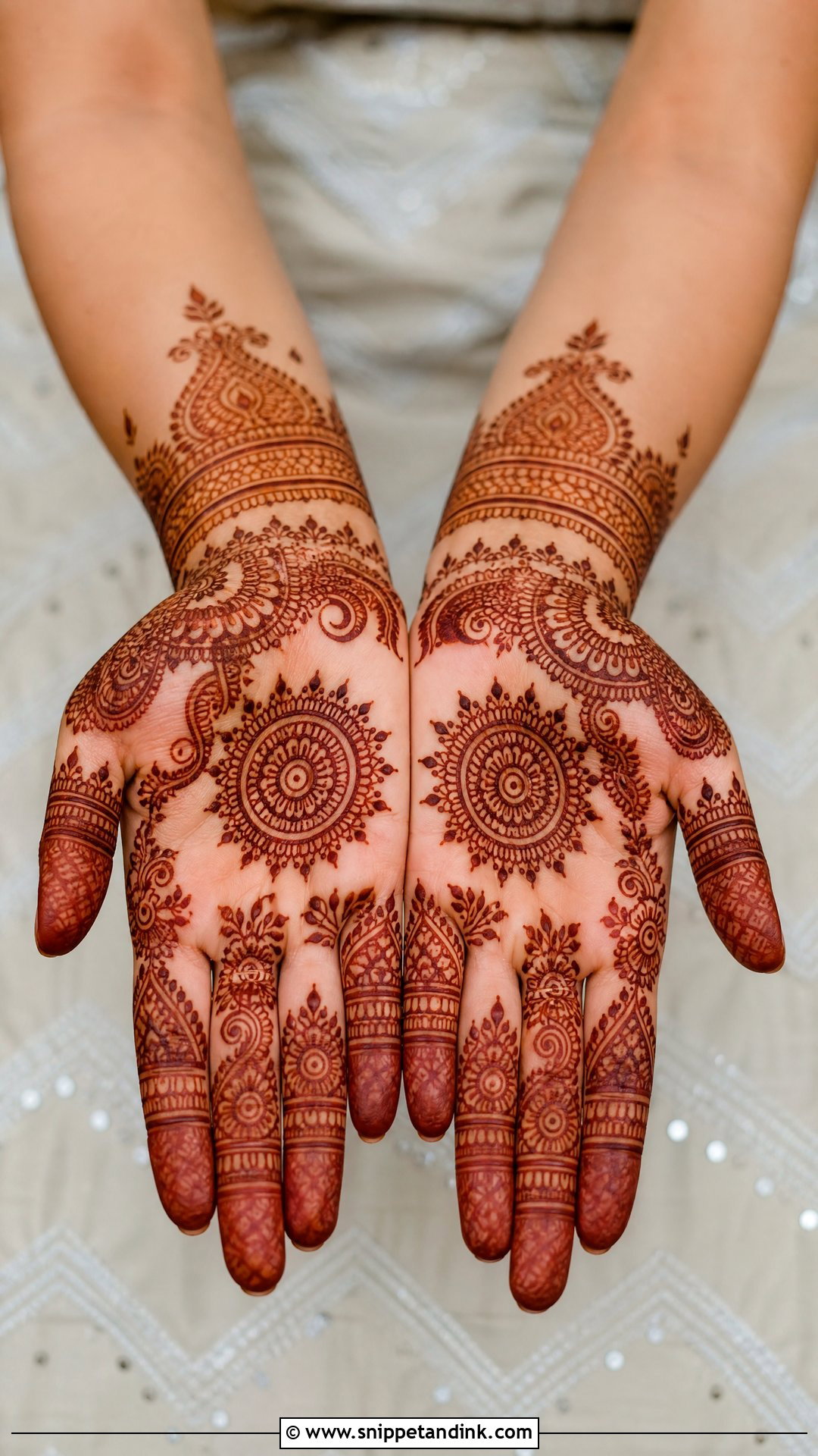 Simple Indian Engagement Mehndi Design - Snippet and Ink - 25 Simple Engagement Mehndi Designs