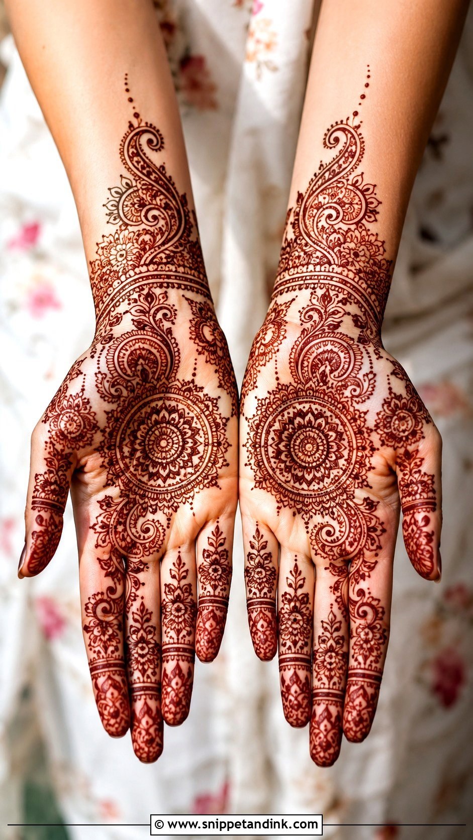 Simple Indian Front Hand Mehndi Design - Snippet and Ink - 35 Simple Front Hand Mehndi Designs