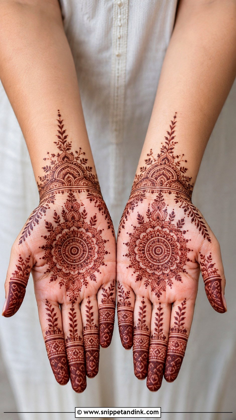Simple Indian Front Hand Mehndi Design - Snippet and Ink - 35 Indian Mehndi Designs