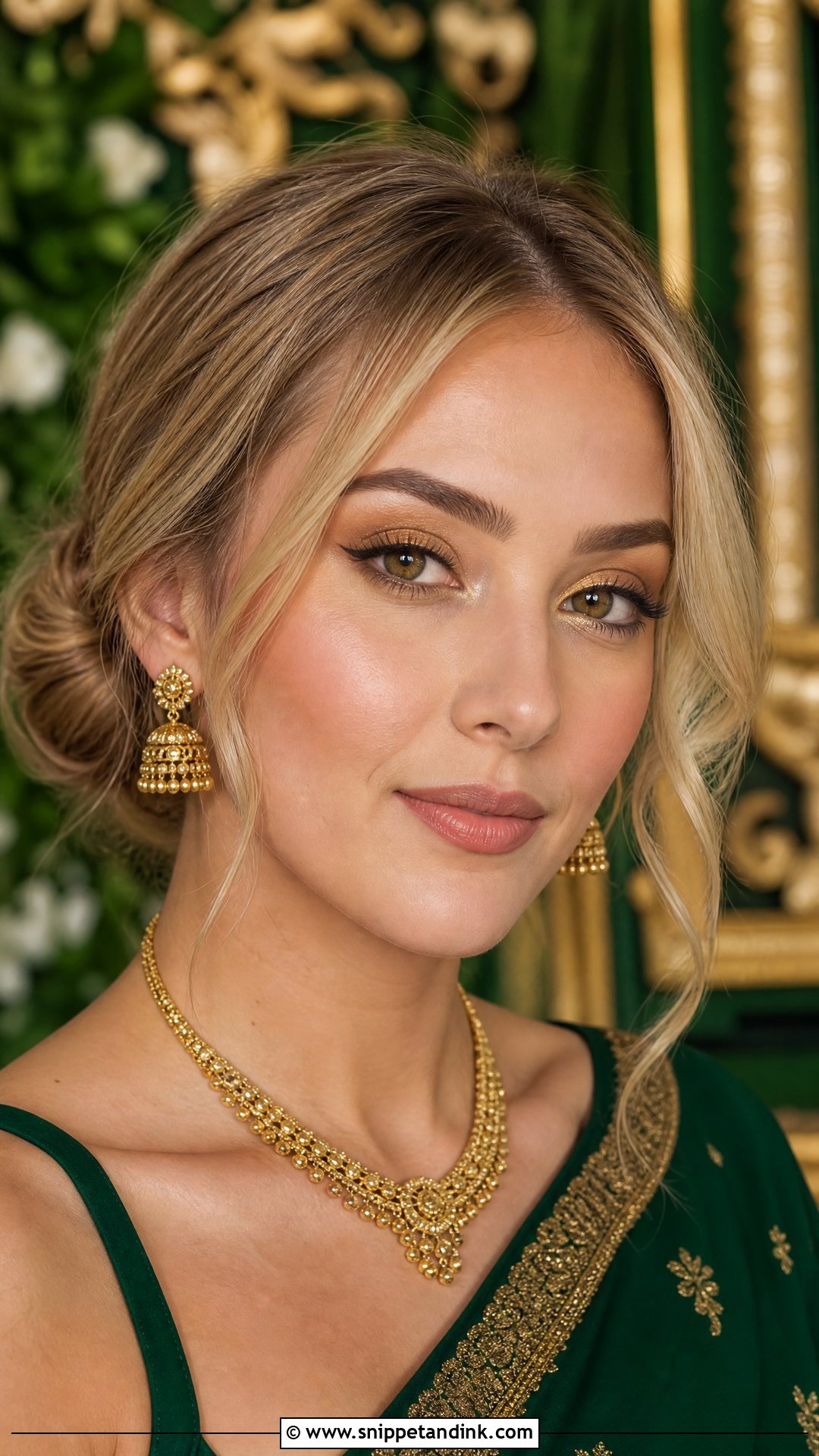 Simple Indian Gold Eye Makeup - Snippet and Ink - 20 Simple Indian Marriage Makeup Ideas