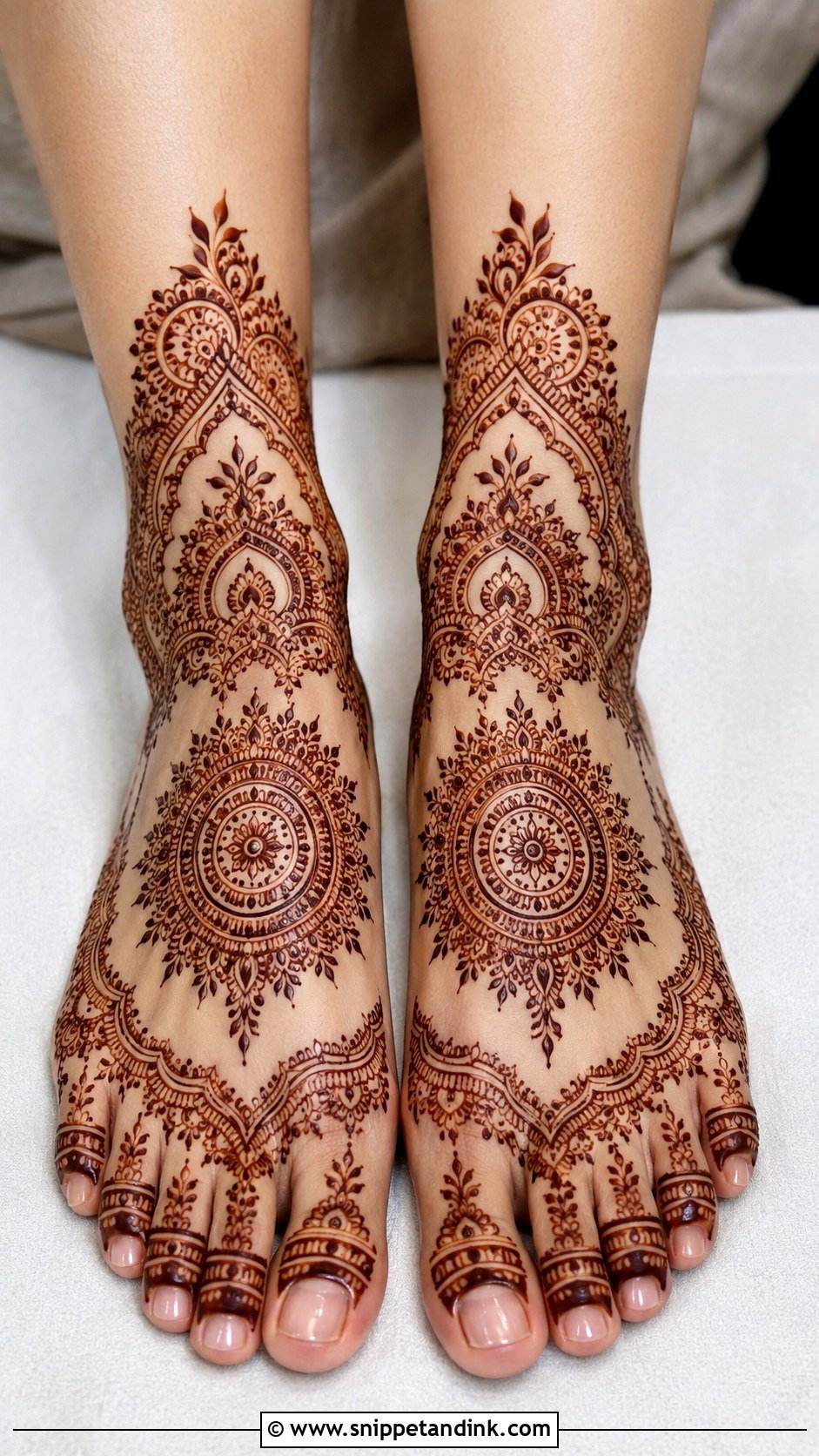 Simple Indian Leg Mehndi Design - Snippet and Ink - 35 Simple Easy Leg Mehndi Designs