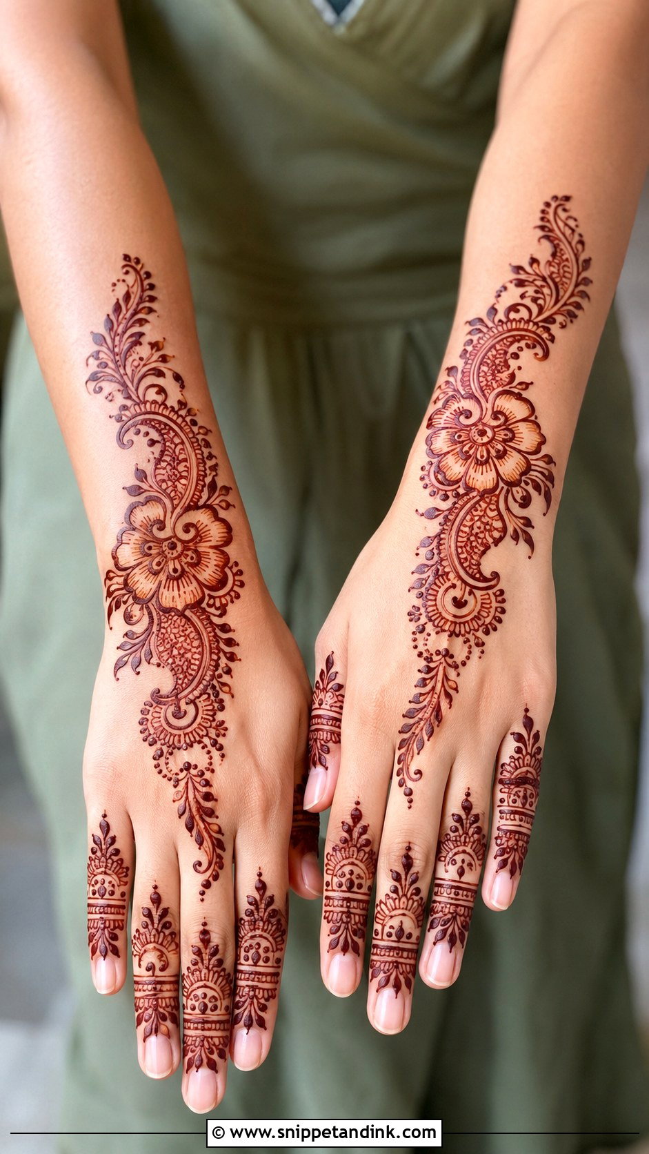 Simple Indo Arabic Back Hand Mehndi Design - Snippet and Ink - 35 Simple Unique Back Hand Mehndi Designs