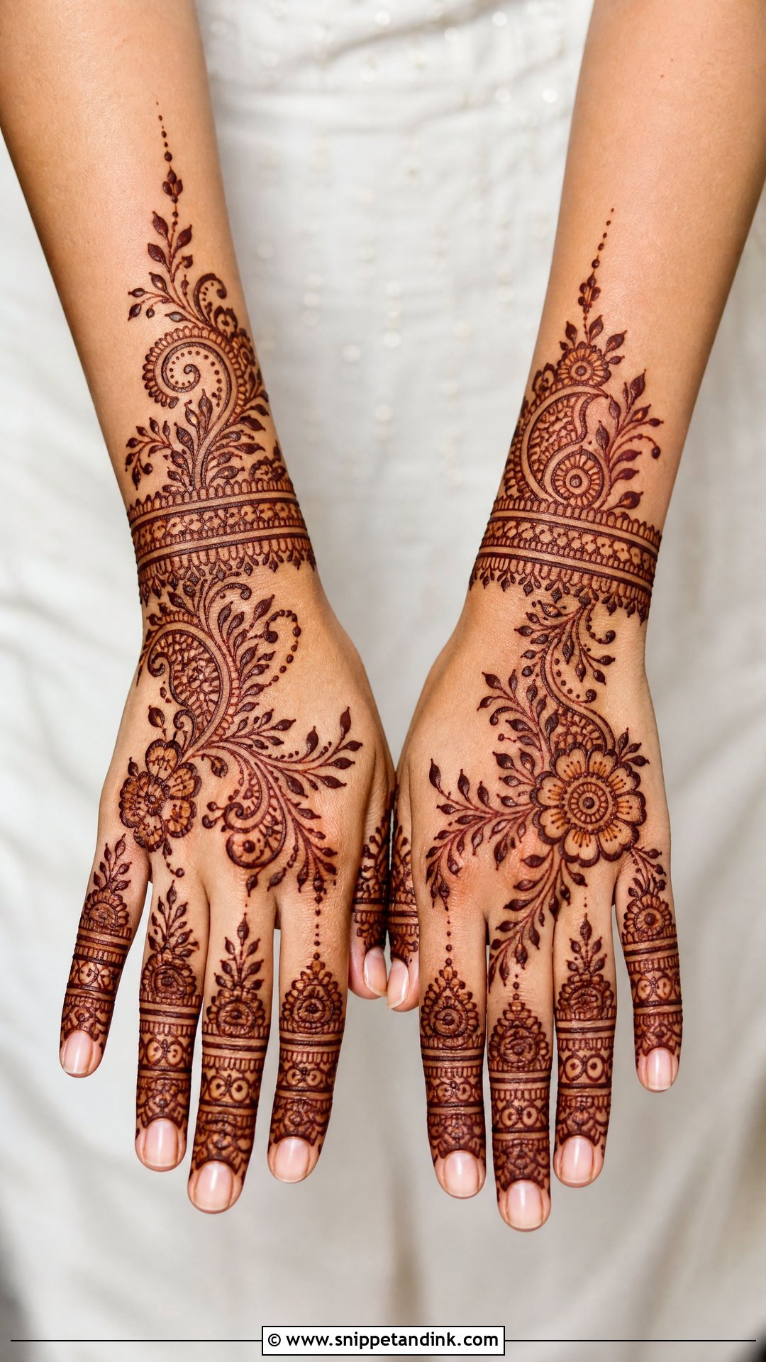 Simple Indo Arabic Bridal Mehndi Design - Snippet and Ink - 20 New Simple Bridal Mehndi Designs