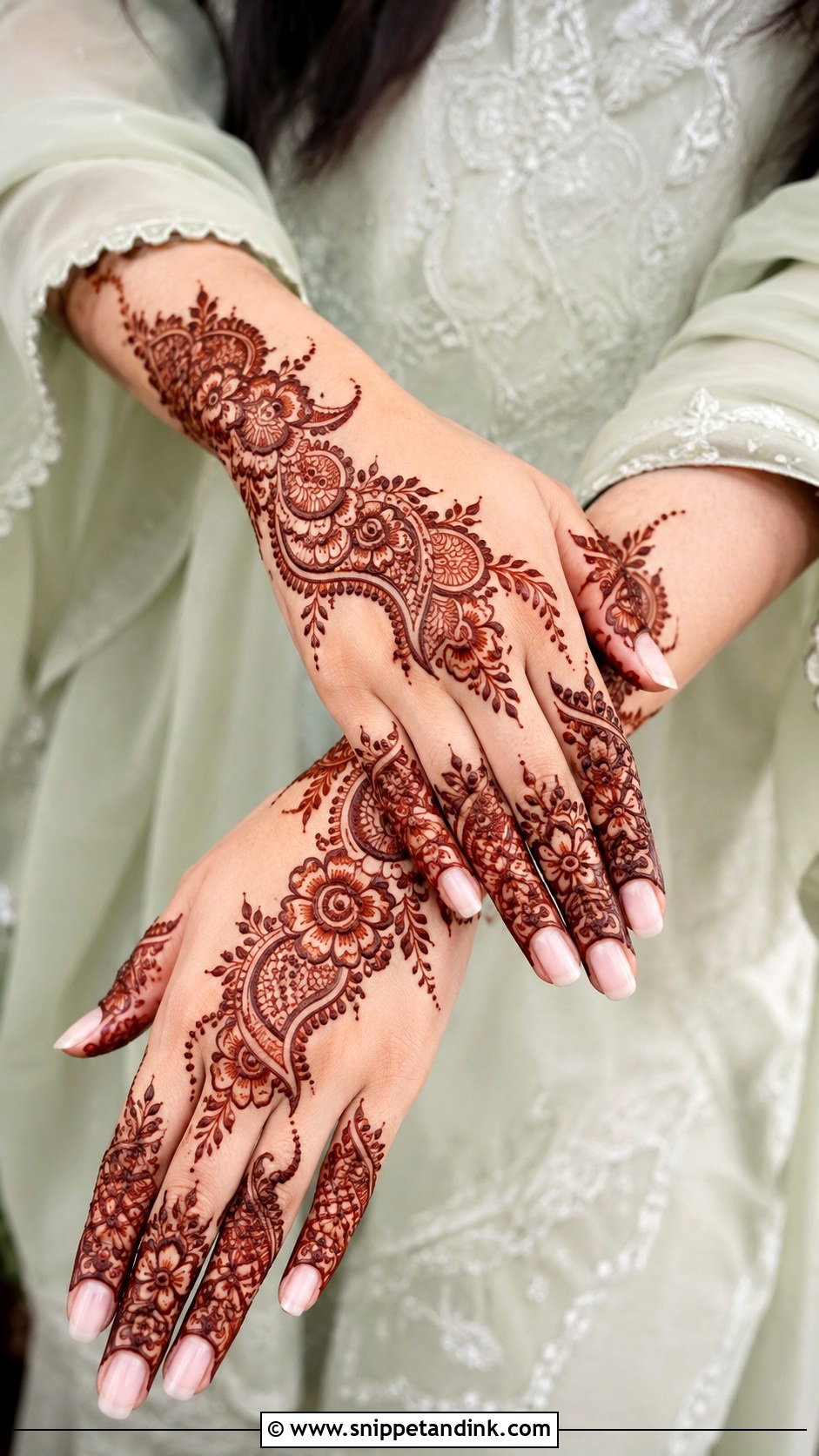 Simple Indo Arabic Mehndi Design - Snippet and Ink - 35 Simplest Mehndi Designs