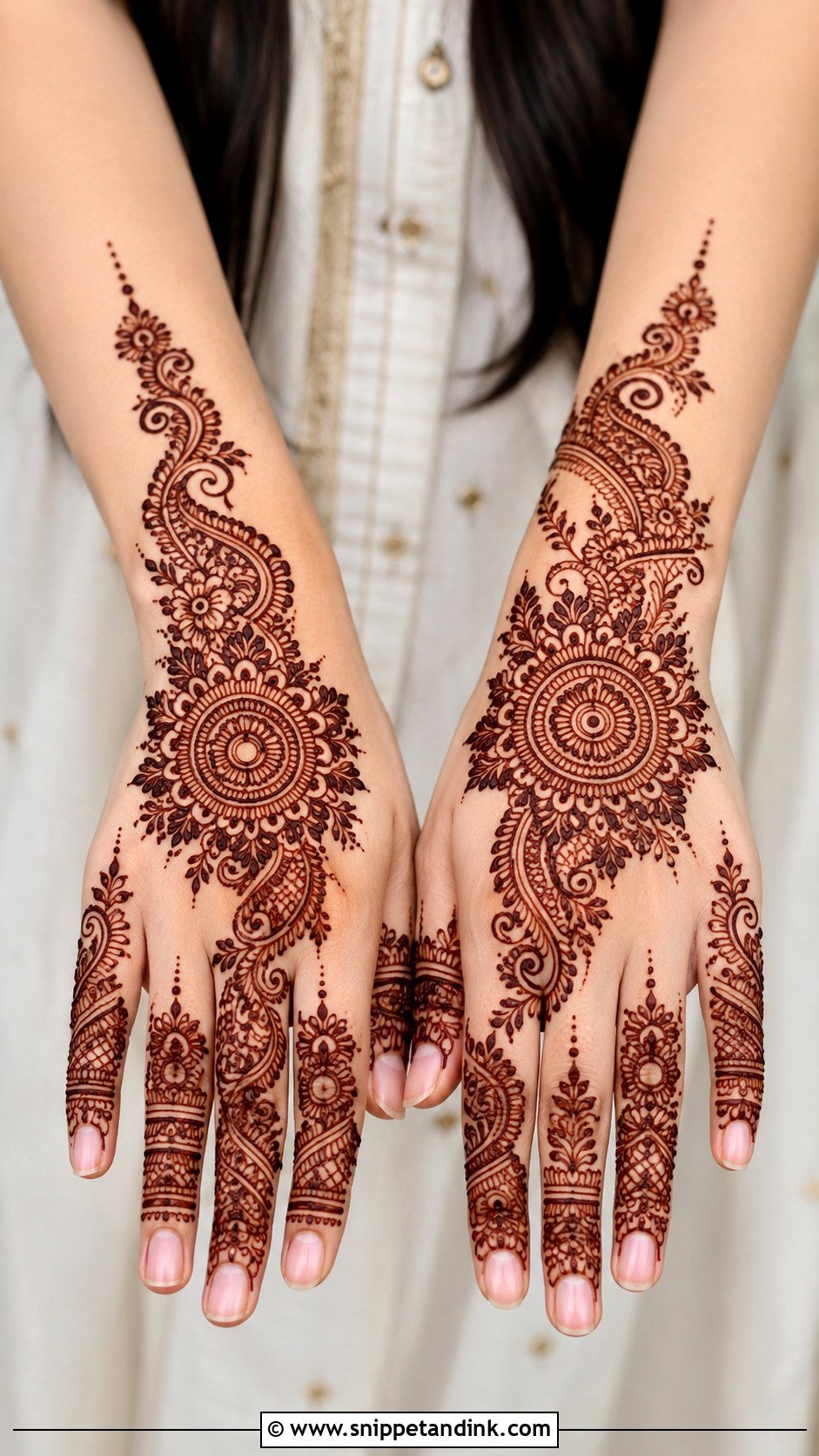 Simple Indo Arabic Mehndi Design - Snippet and Ink - 35 Simple Aesthetic Mehndi Designs