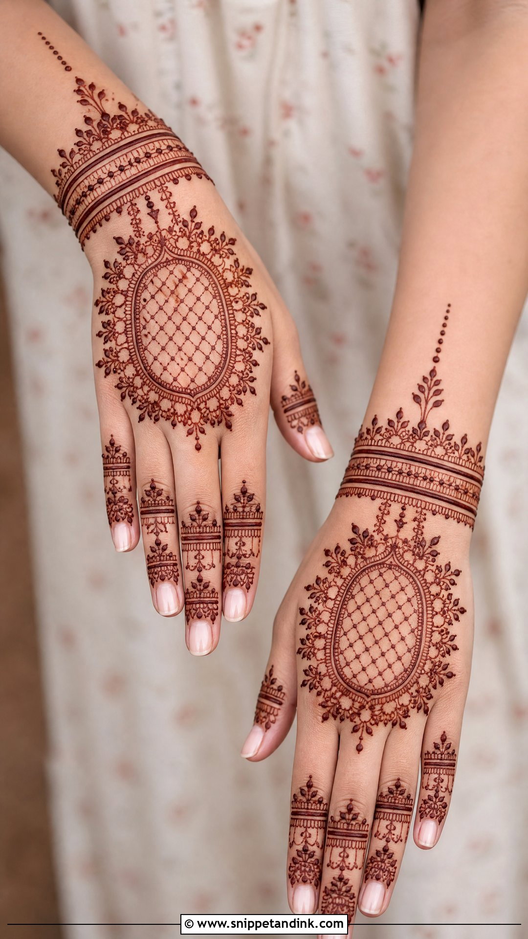 Simple Jaali Bridal Mehndi Design - Snippet and Ink - 30 Simple Bridal Mehndi Designs