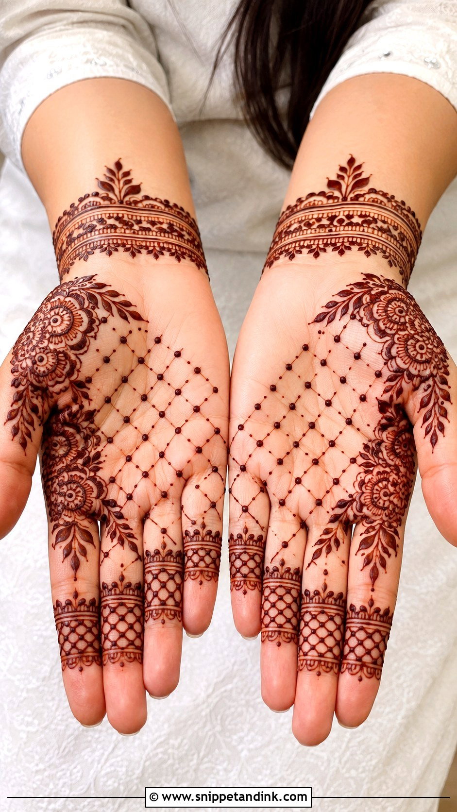 Simple Jaali Mehndi Design - Snippet and Ink - 30 Simple and Easy Mehndi Designs