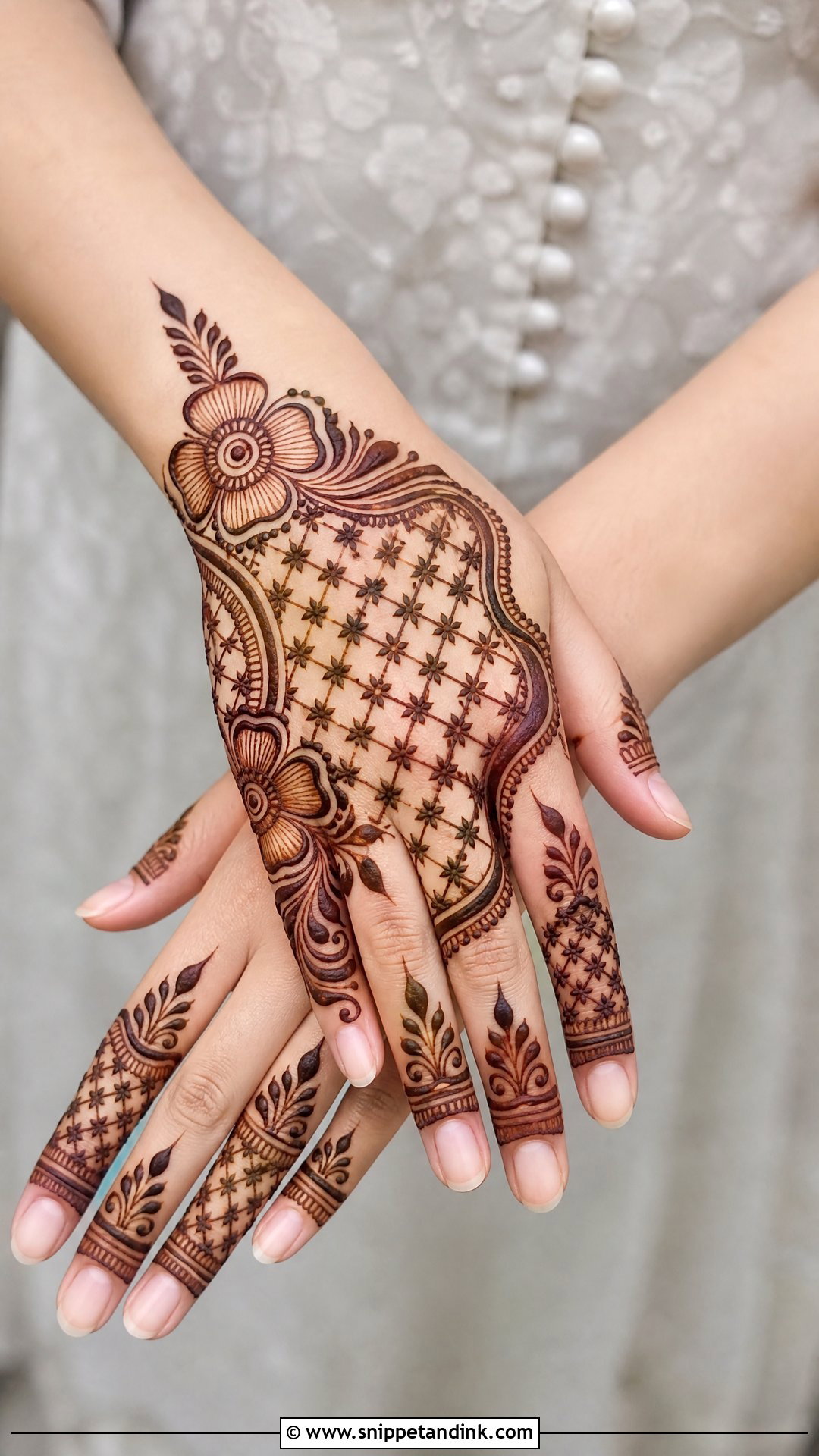 Simple Jaali Mehndi Design - Snippet and Ink - 30 Simple Beautiful Mehndi Designs