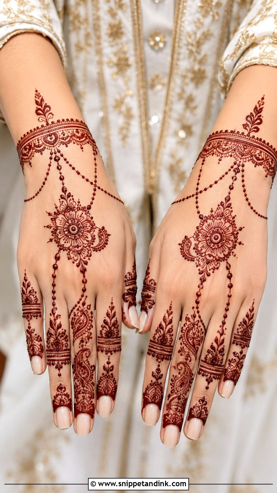 Simple Jewellery Mehndi Design - Snippet and Ink - 35 Latest Simple Mehndi Designs
