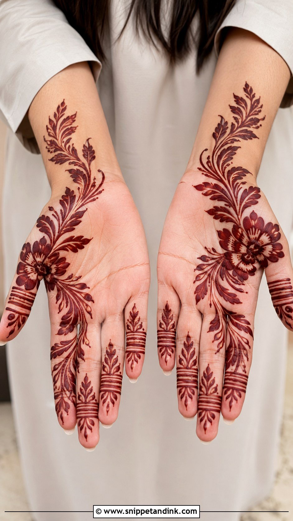 Simple Khaleeji Palm Mehndi Design - Snippet and Ink - 35 Simple Easy Palm Mehndi Design Ideas