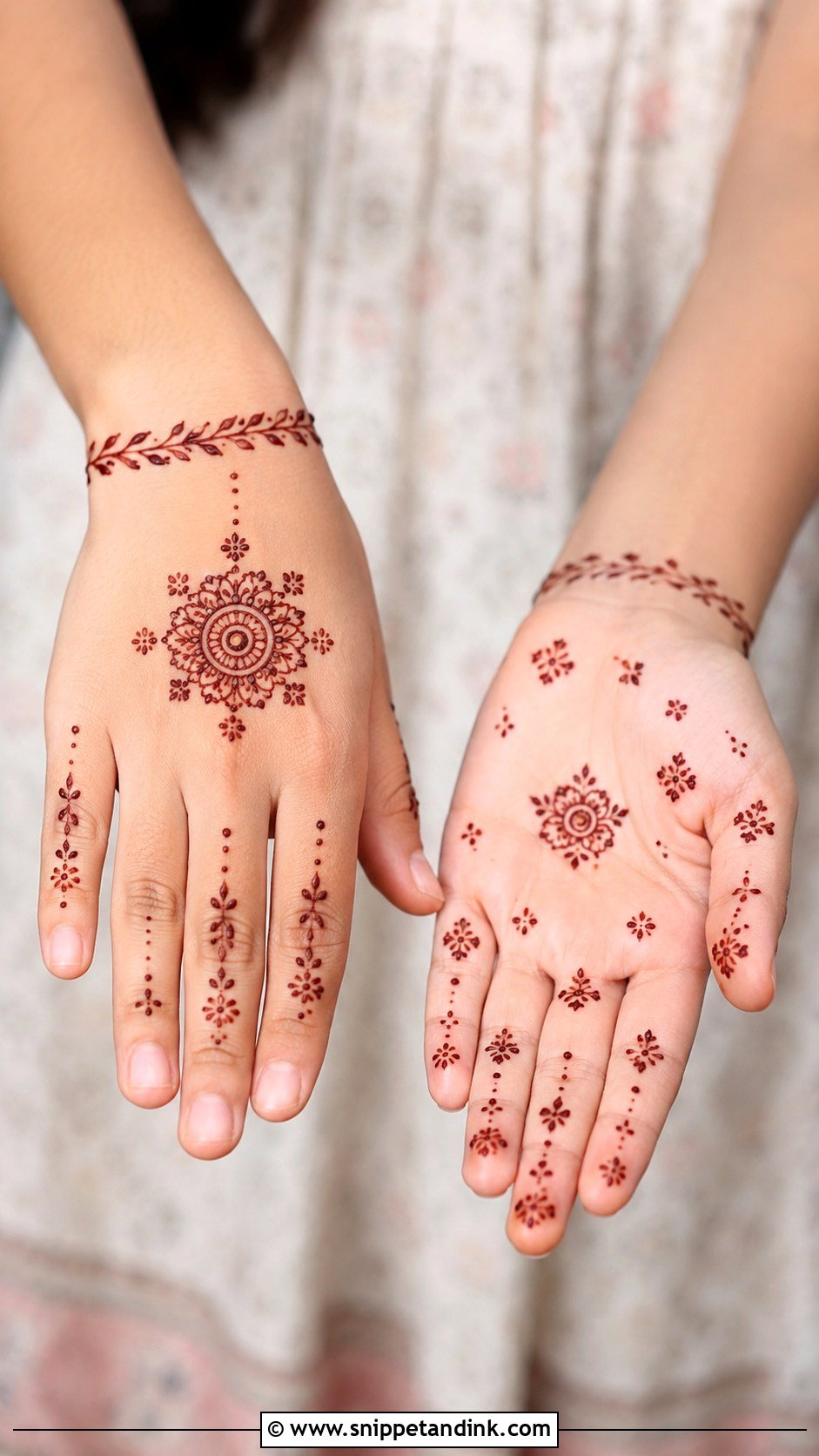 Simple Kids Mehndi Design - Snippet and Ink - 35 Simple Aesthetic Mehndi Designs