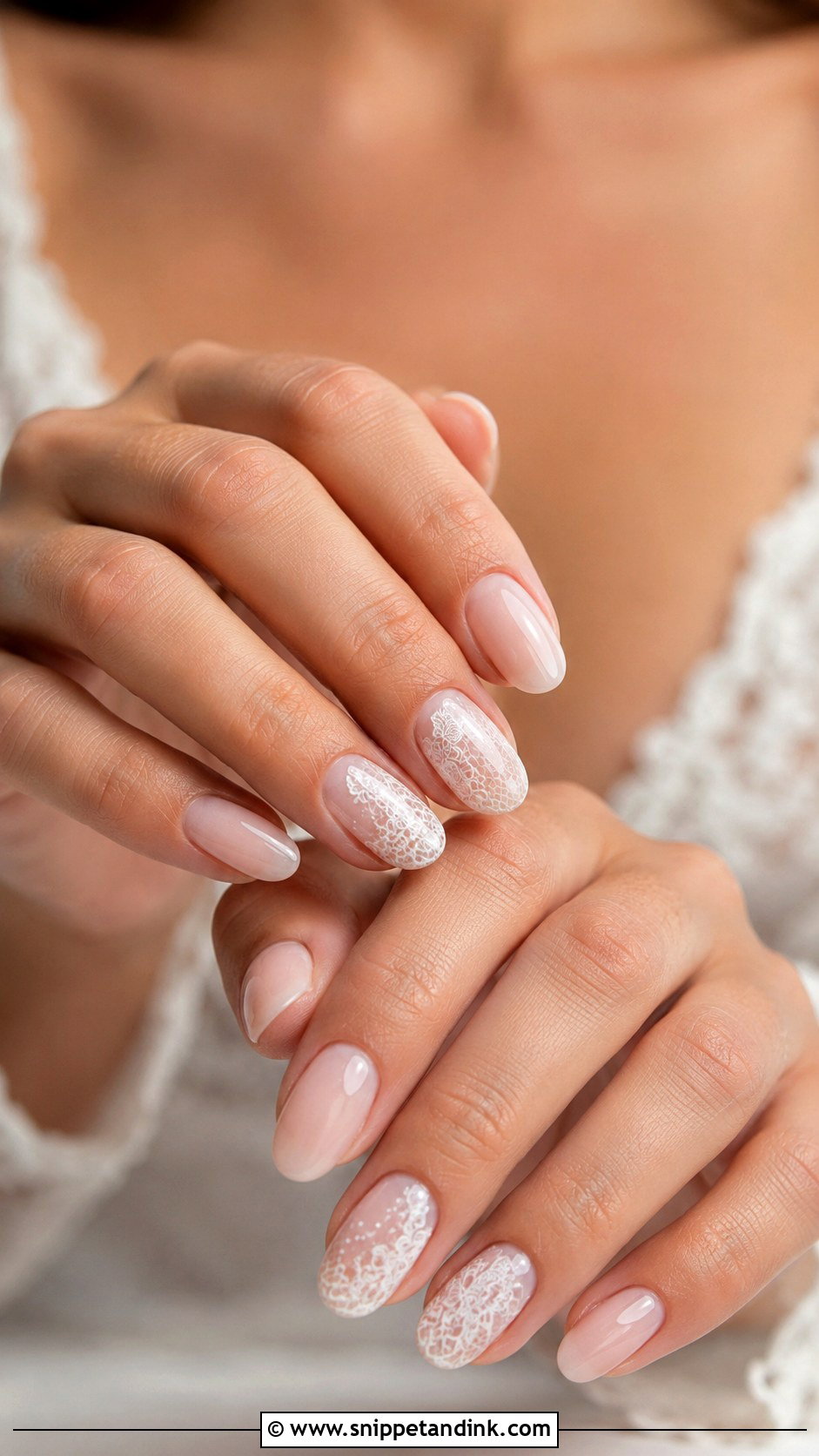 Simple Lace Wedding Nails - Snippet and Ink - 20 Simple Nails for Wedding