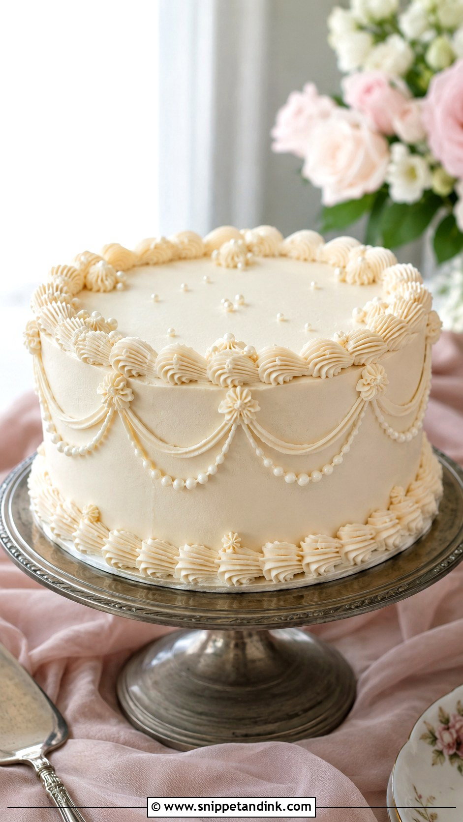 Simple Lambeth Wedding Cake Piping - Snippet and Ink - 25 Simple Wedding Cake Piping