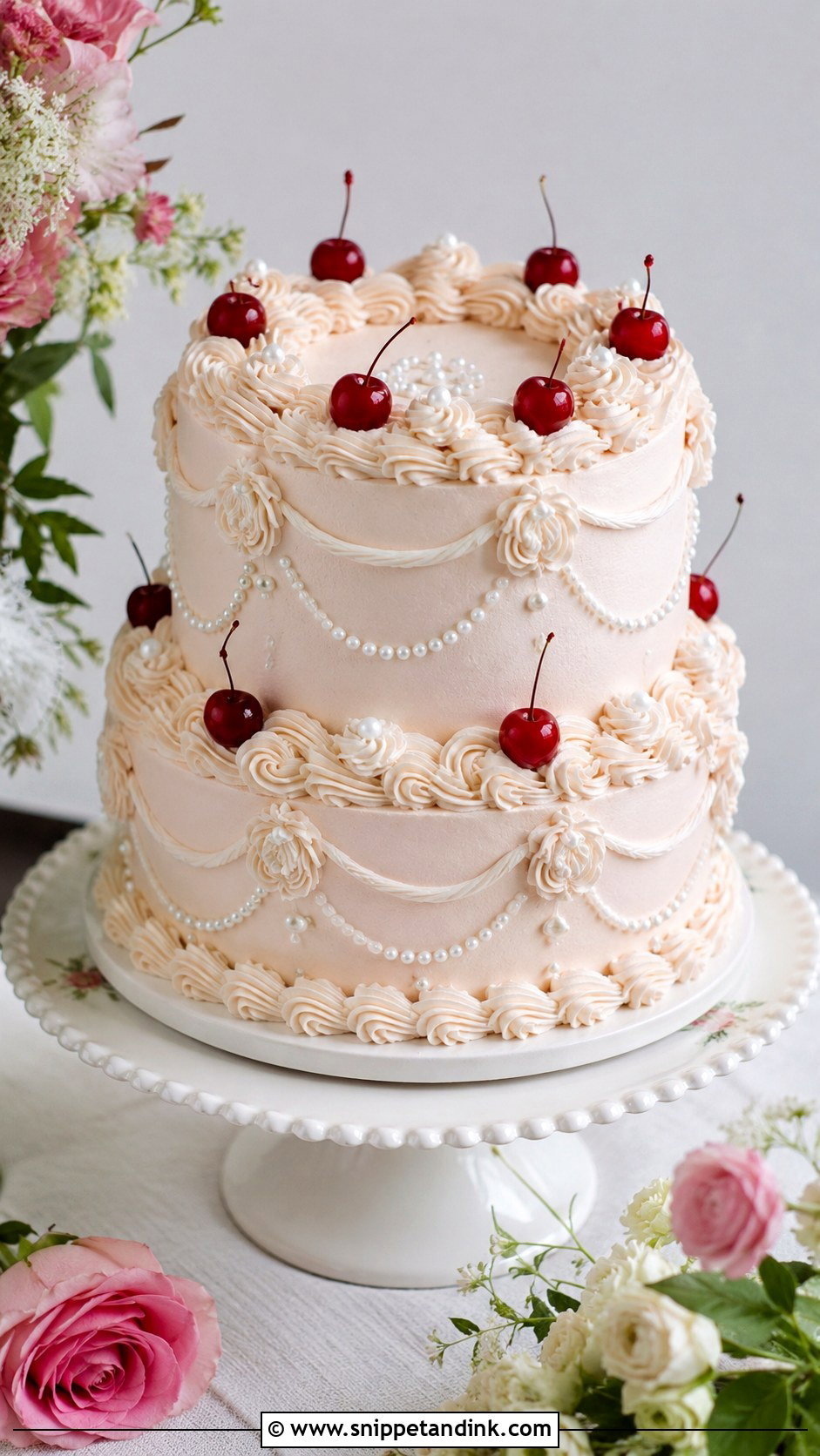 Simple Lambeth Wedding Cake - Snippet and Ink - 20 Unique Simple Cake Designs for Wedding