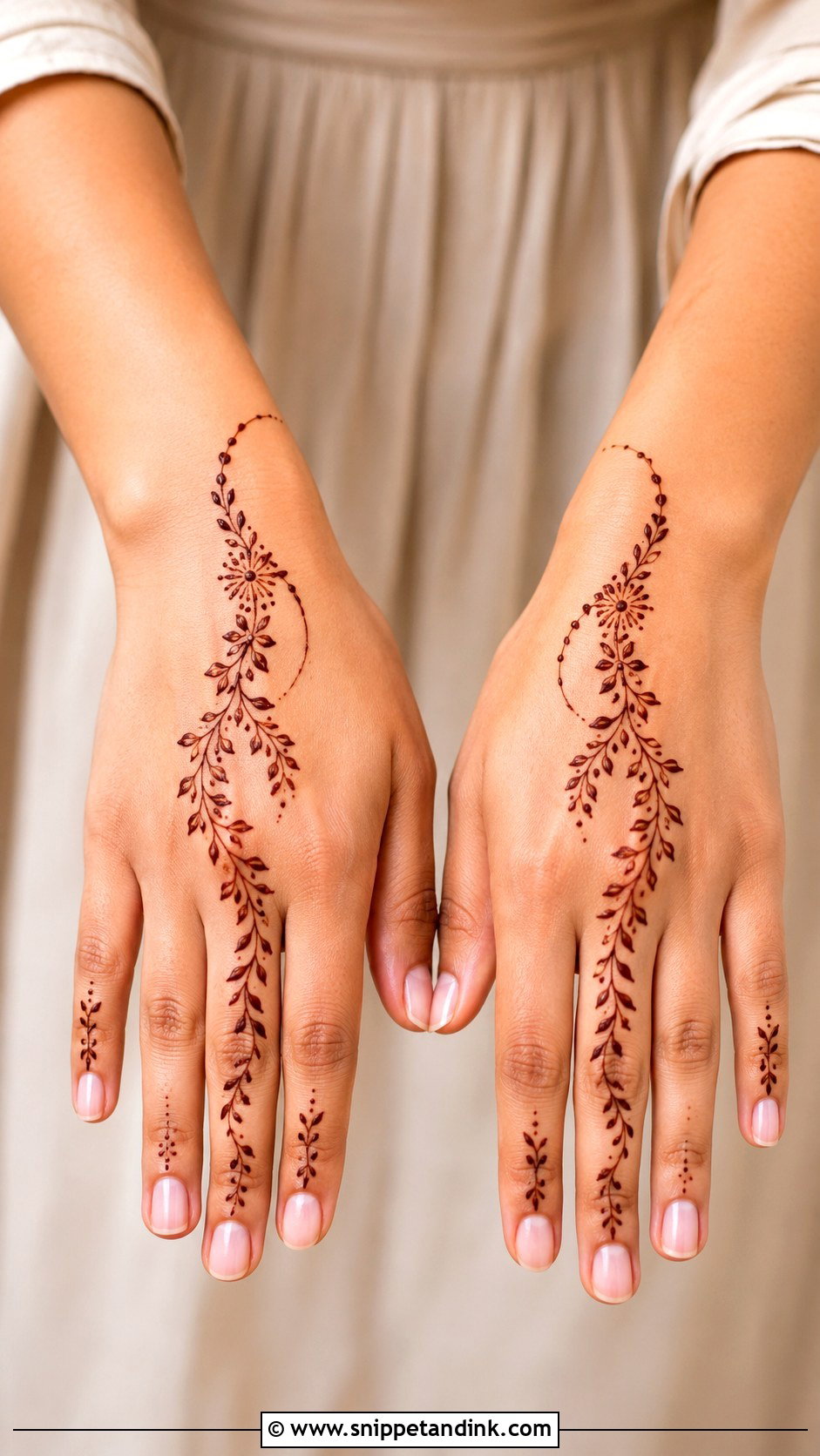 Simple Leaf Mehndi Design - Snippet and Ink - 35 Simple Easy Mehndi Designs