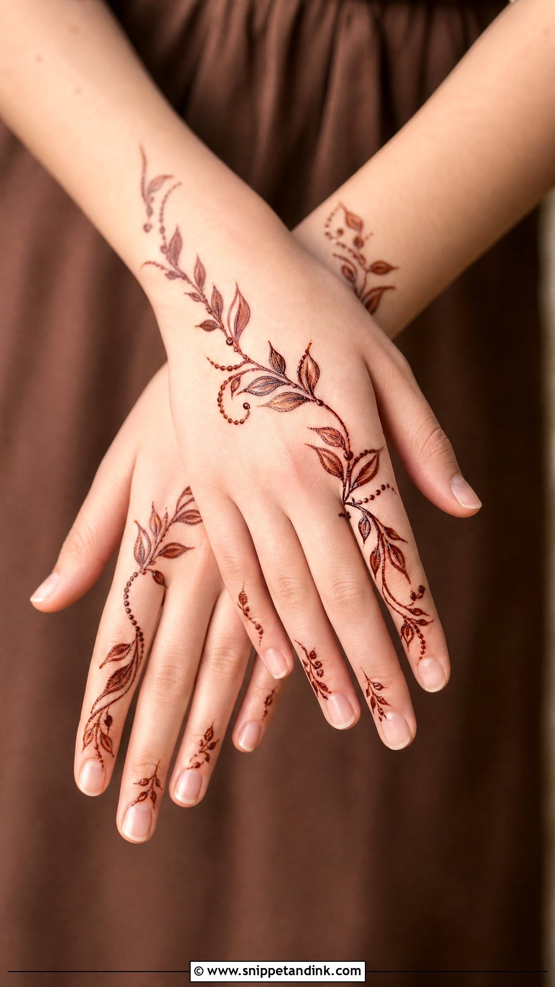 Simple Leaf Mehndi Design - Snippet and Ink - 30 Simple and Stylish Mehndi Designs