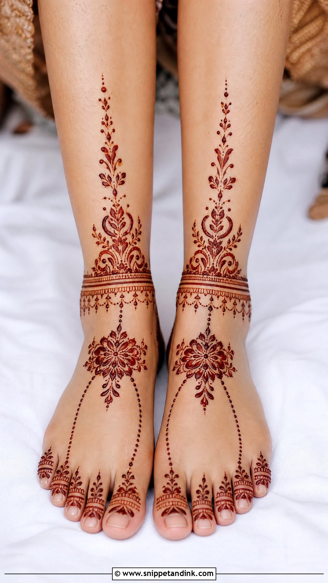 Simple Leg Mehndi Design For Bride - Snippet and Ink - 20 Simple Indian Bridal Mehndi Leg Mehendi Design Ideas