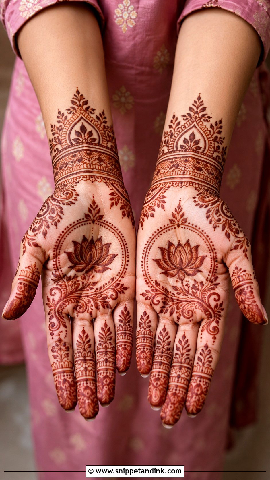 Simple Lotus Mehndi Design - Snippet and Ink - 35 Simplest Mehndi Designs