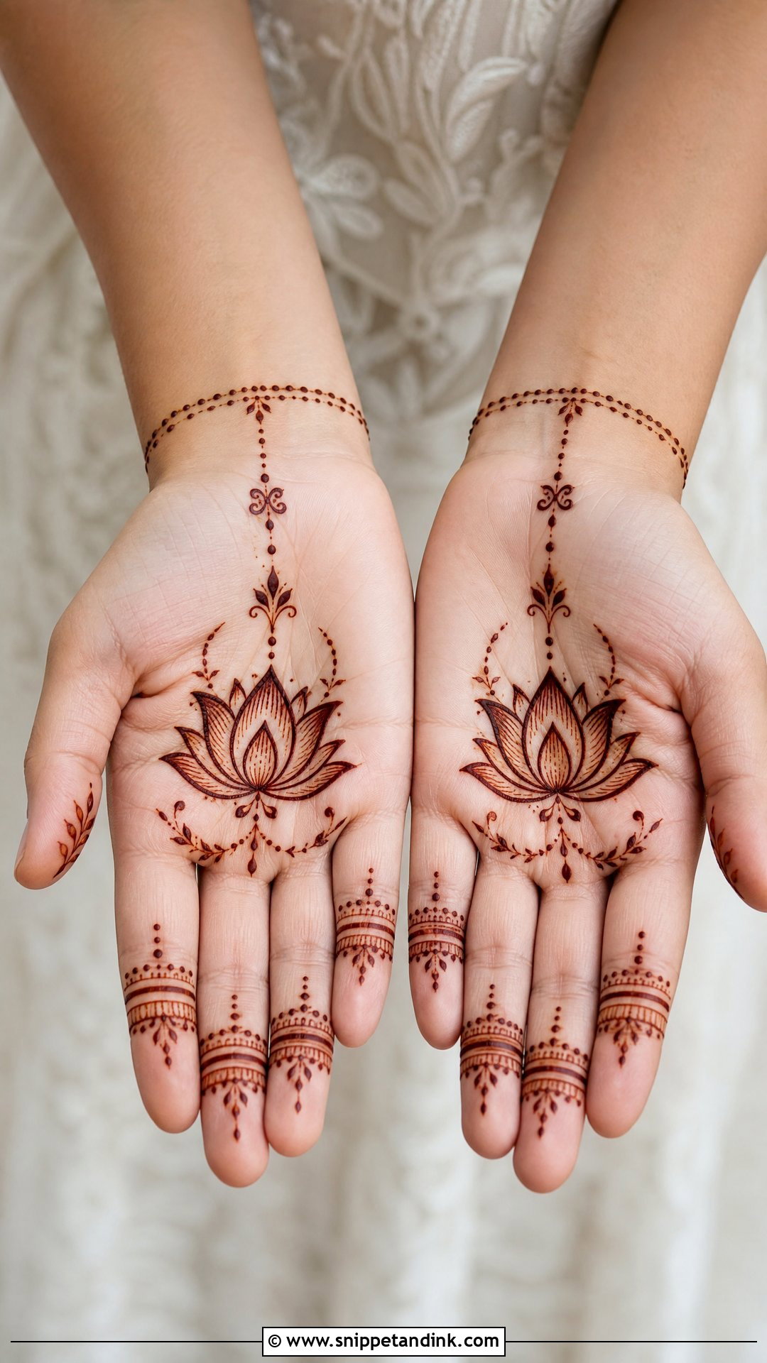 Simple Lotus Mehndi Design For Palm - Snippet and Ink - 30 Minimal Lotus Mehndi Design Ideas