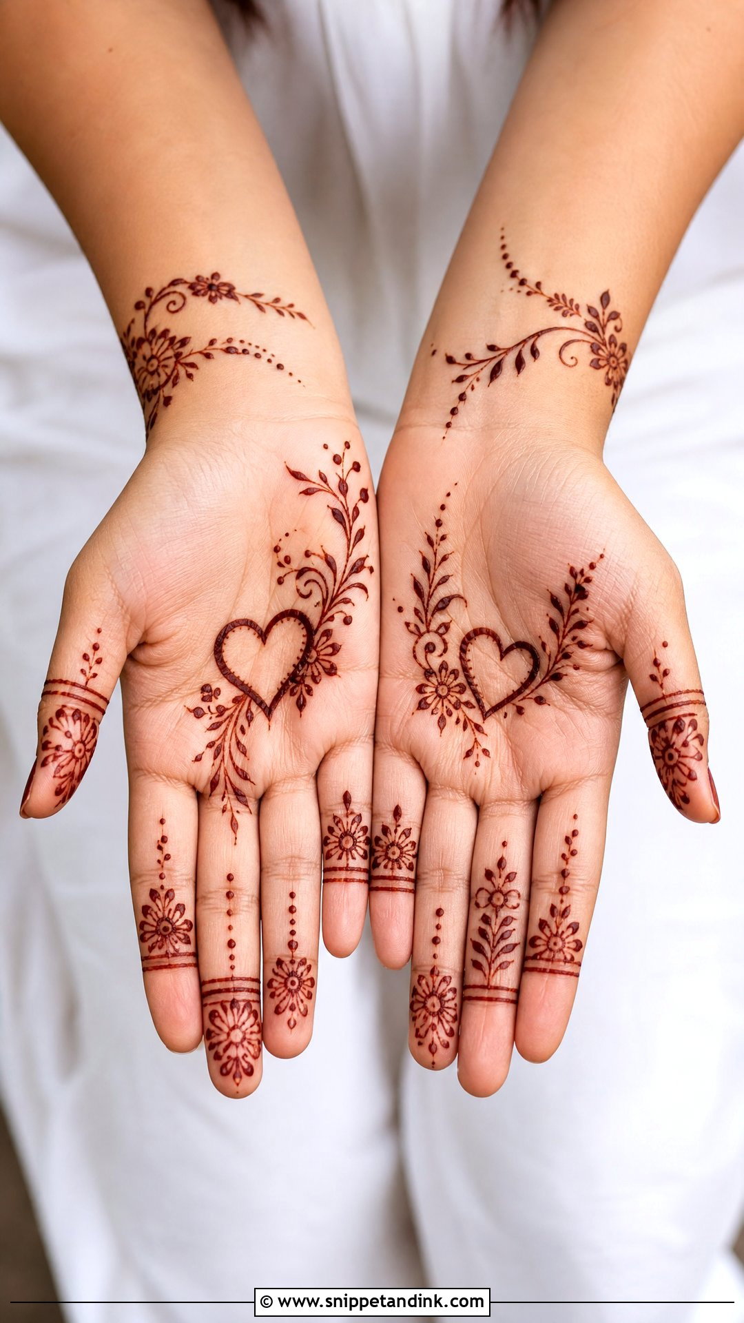 Simple Love Mehndi Design - Snippet and Ink - 25 Love Mehndi Designs