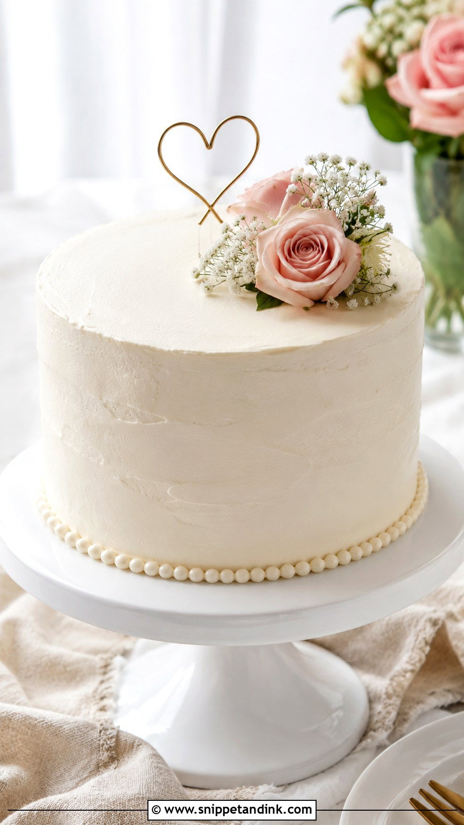 Simple Love Wedding Cake - Snippet and Ink - 20 Love Wedding Cake Ideas