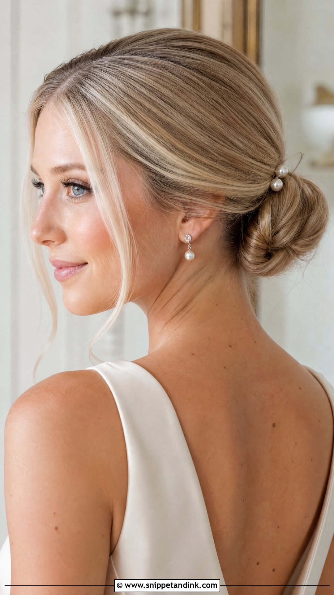 Simple Low Bun For Marriage - Snippet and Ink - 20 Simple Hairstyle for Marriage Ideas