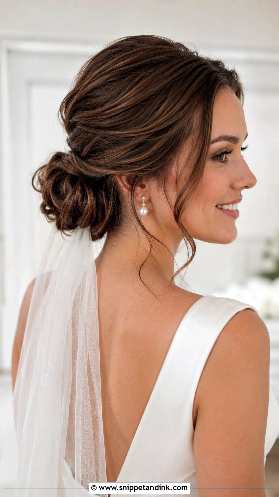 Simple Low Bun Wedding Hair - Snippet and Ink - 15 Simple Bun Wedding Hair Ideas
