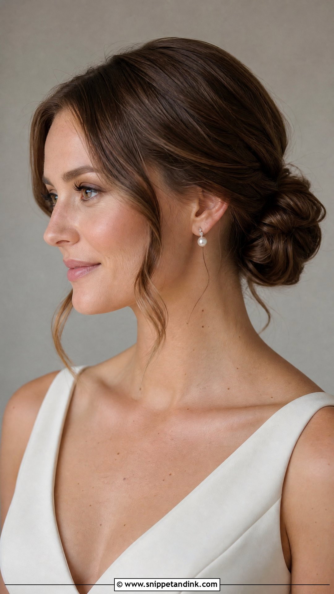 Simple Low Bun Wedding Hairstyle - Snippet and Ink - 20 Simple Wedding Hairstyle Ideas