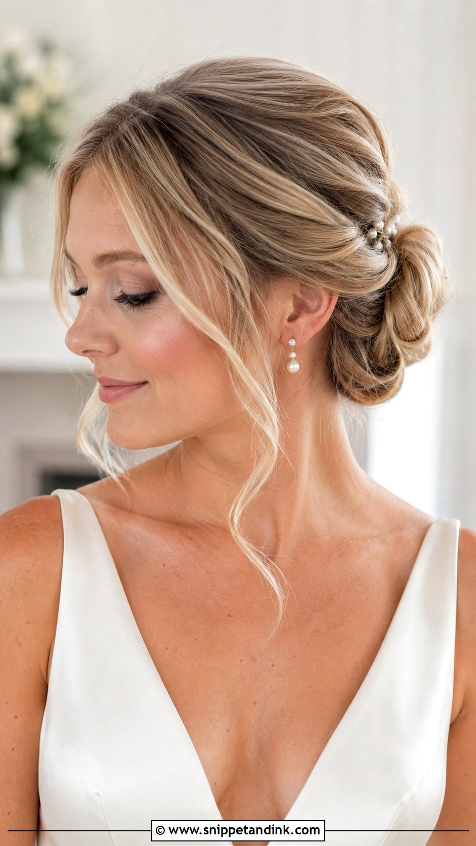 Simple Low Bun Wedding Updo - Snippet and Ink - 15 Simple Updo for Wedding Ideas