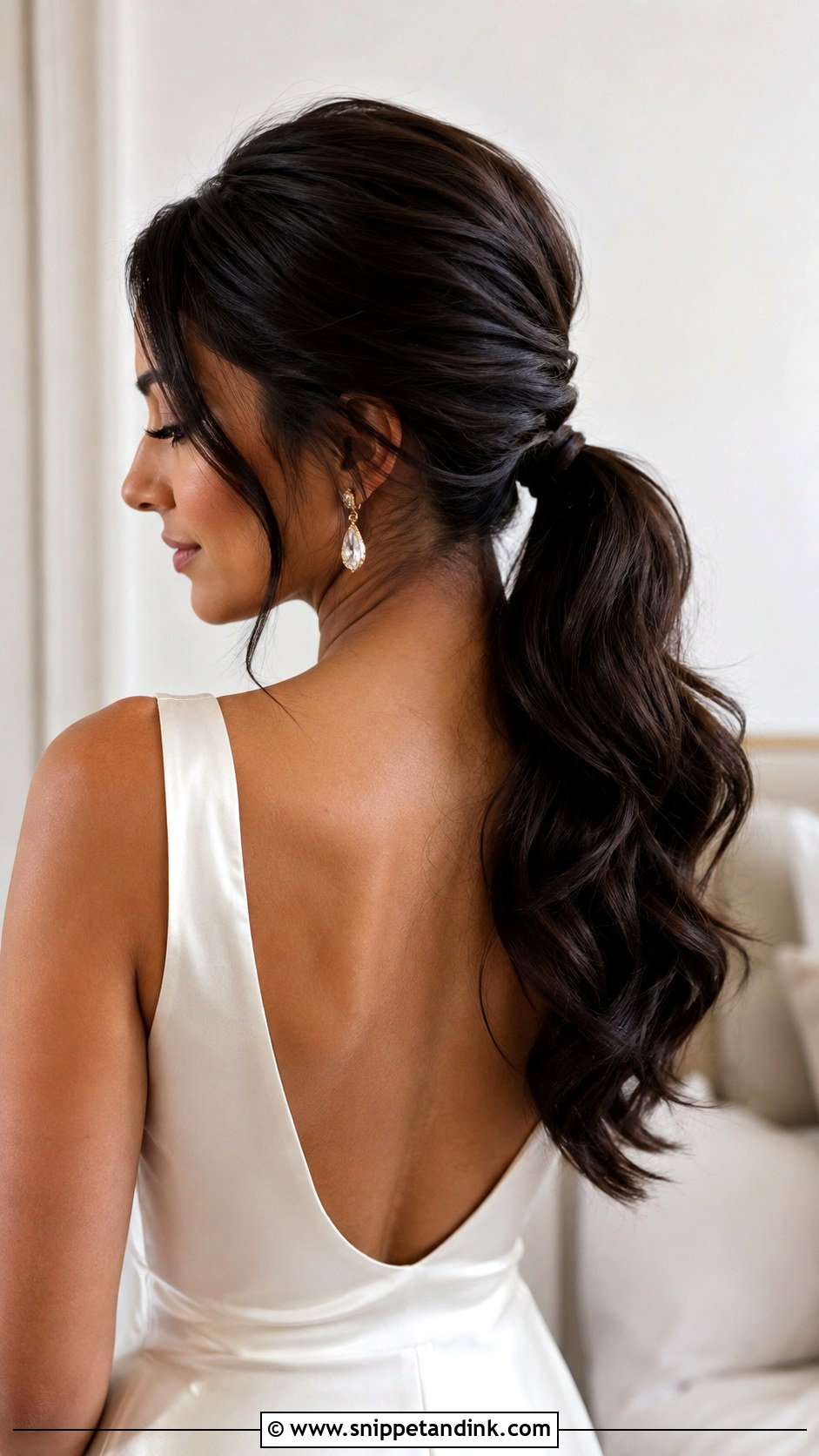 Simple Low Ponytail Wedding Updo - Snippet and Ink - 15 Simple Updo for Wedding Ideas