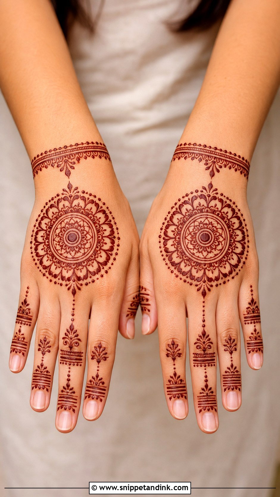 Simple Mandala Back Hand Mehndi Design - Snippet and Ink - 35 Simple Unique Back Hand Mehndi Designs