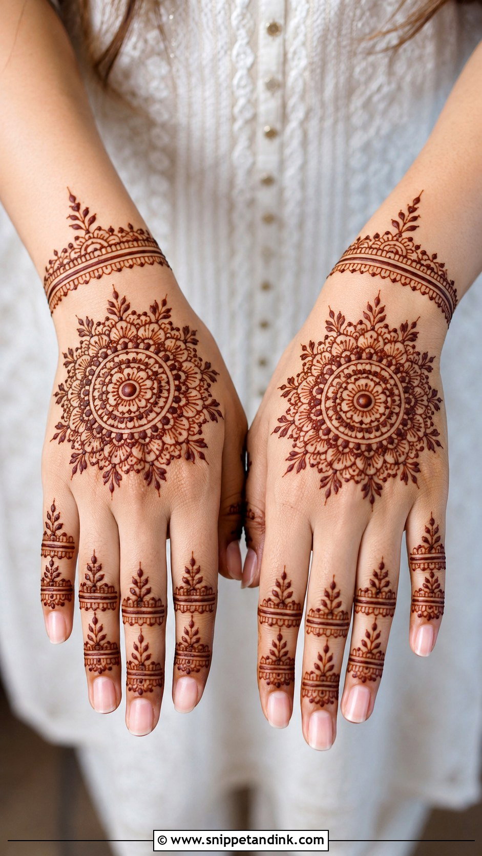 Simple Mandala Backhand Mehndi Design - Snippet and Ink - 35 Simple Backhand Mehndi Designs