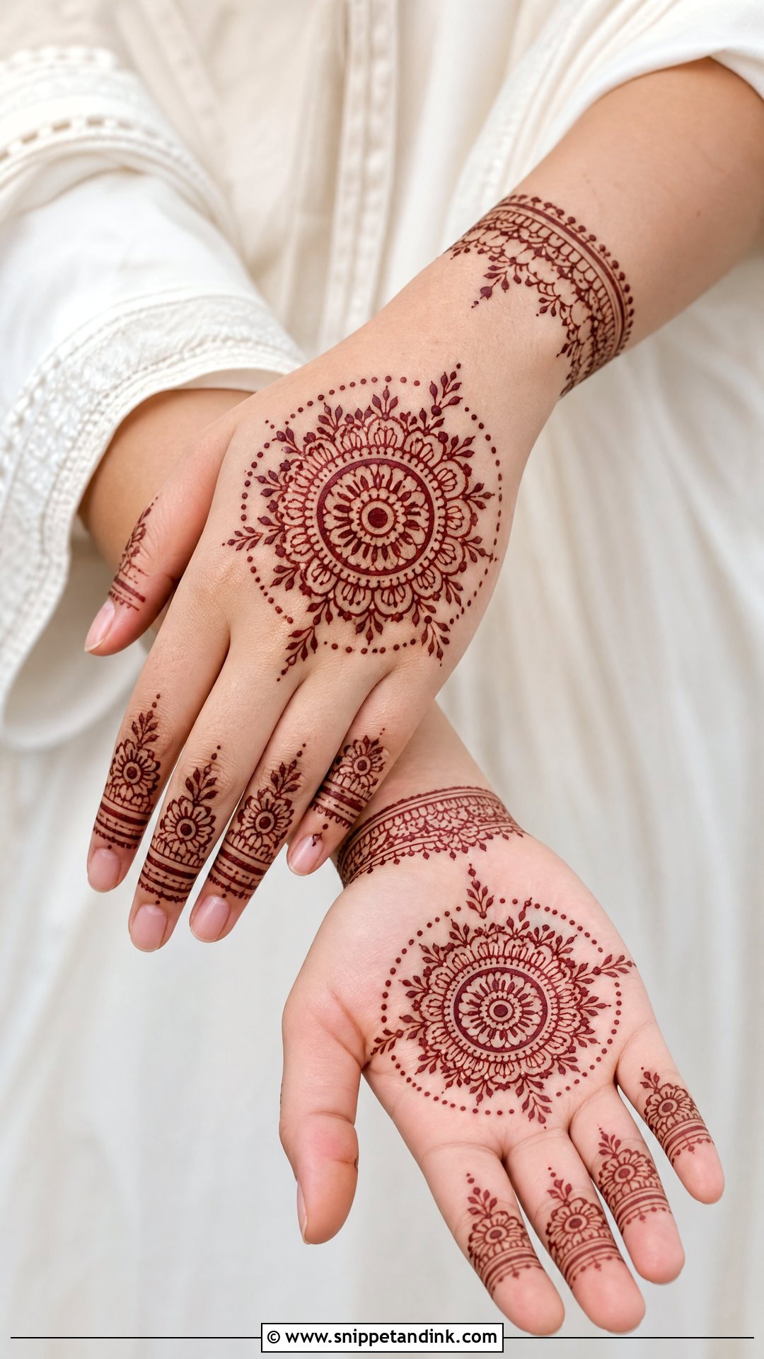 Simple Mandala Bridal Mehndi Design - Snippet and Ink - 30 Simple Bridal Mehndi Designs