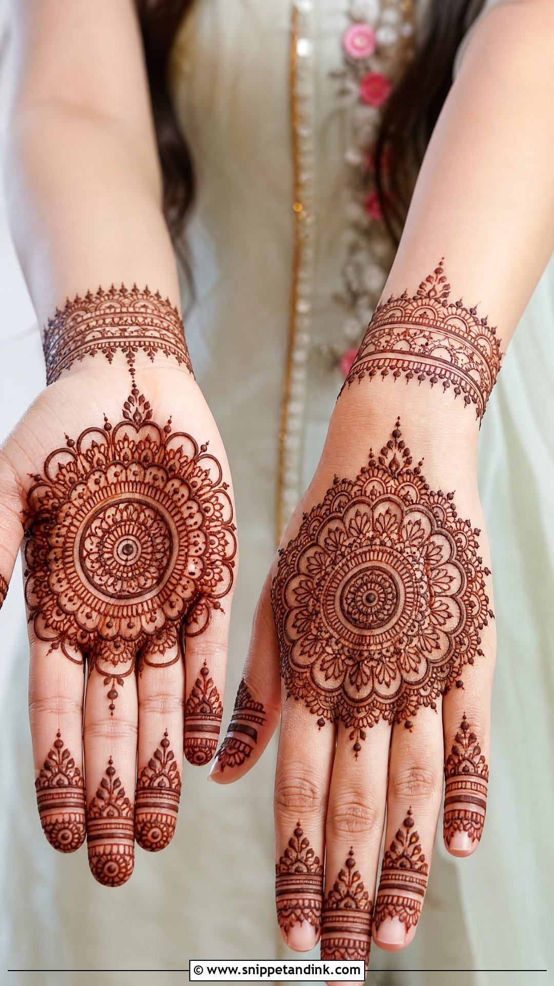 Simple Mandala Bridal Mehndi Design - Snippet and Ink - 20 New Simple Bridal Mehndi Designs