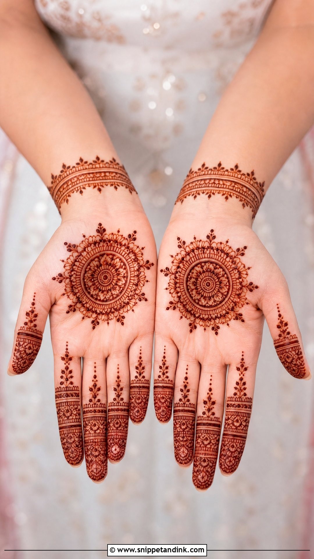 Simple Mandala Bridal Mehndi - Snippet and Ink - 20 Simple Bride Mehndi Designs
