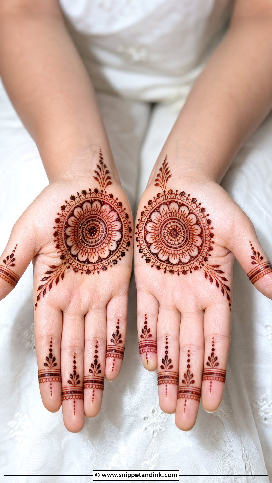 Simple Mandala Centre Mehndi Design - Snippet and Ink - 20 Centre Mehndi Design Ideas